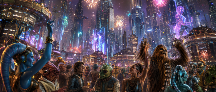 imprezujący cywile na coruscant